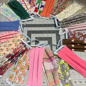 3 Cloth Face Masks Washable Elastic Ear loops